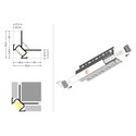 2m aluminiumsprofil UNI-TILE12 270DEG C PLUS - Anodisert, flisprofil, LED skinne
