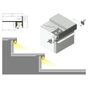 1m aluprofil UP-TILE10 A - Anodisert, fliseprofil, LED skinne