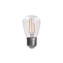 10 stk 2W LED pære - ST14, COB filament, klart glas, E27