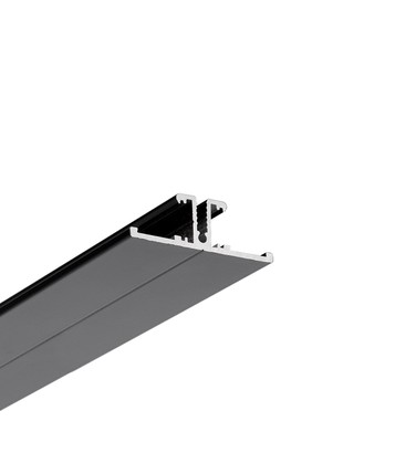 1m aluminiumsprofil BACK10 A/UX - Svart lakkert 1m aluminiumsprofil BACK10 A/UX - Svart lakkert