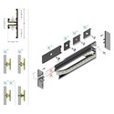 1m aluprofil BACK10 A/UX - Hvit lakkert