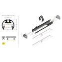 1m aluminiumsprofil PEN12 CJ - Sort lakert
