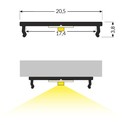 2m aluprofil FIX16 - Hvit lakkert