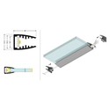 2m aluprofil MIKRO10 + 2m monteringsprofil MIKRO10 - Anodisert