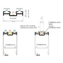 1m tilbehørsprofil COMBO30-03 C4/Q9 - Ubehandlet aluminium