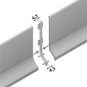 1m avslutningsprofil BASE - Hvit lakkert