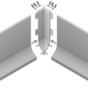 2m avslutningsprofil BASE - Hvit lakkert