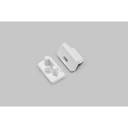 Ender 1 stk. Endestykke SLIM8 - Med hull, hvit