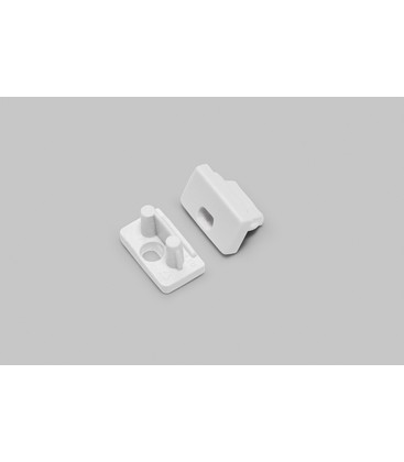 1 stk. Endestykke SLIM8 - Med hull, hvit 1 stk. Endestykke SLIM8 - Med hull, hvit