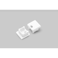Ender 1 stk. Endestykke SMART10 - Med hull, hvit