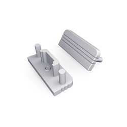 Ender 1 stk. Endestykke SURFACE10 GEN2 - Sølvfarget