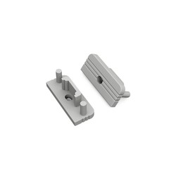 Ender 1 stk. Endestykke SURFACE10 GEN2 - Med hull, grå