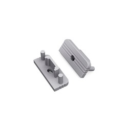 Ender 1 stk. Endestykke SURFACE10 GEN2 - Med hull, sølvfarget
