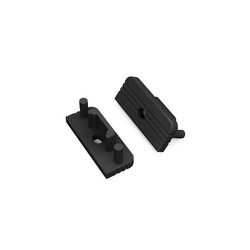 Ender 1 stk. Endestykke SURFACE10 GEN2 - Med hull, svart
