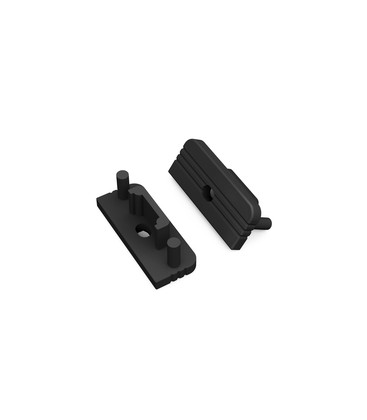 1 stk. Endestykke SURFACE10 GEN2 - Med hull, svart