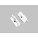 1 stk. Endestykke SURFACE10 GEN2 - Med hull, hvit