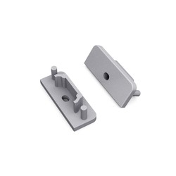 Ender 1 stk. Endestykke SURFACE14 GEN2 - Med hull, sølvfarget