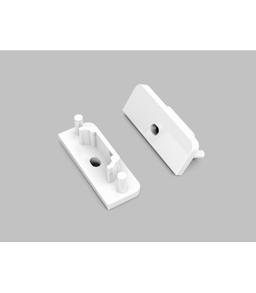 1 stk. Endestykke SURFACE14 GEN2 - Med hull, hvit 1 stk. Endestykke SURFACE14 GEN2 - Med hull, hvit