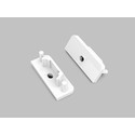 1 stk. Endestykke SURFACE14 GEN2 - Med hull, hvit