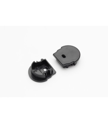 1 stk. Endestykke UNI12 D - Med hull, svart 1 stk. Endestykke UNI12 D - Med hull, svart