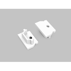 Ender 1 stk. Endestykke UNI12 GEN2 - Med hull, hvit