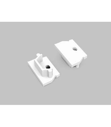 1 stk. Endestykke UNI12 GEN2 - Med hull, hvit 1 stk. Endestykke UNI12 GEN2 - Med hull, hvit