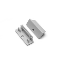 Ender 1 stk. Endestykke WIDE24 - Med hull, grå