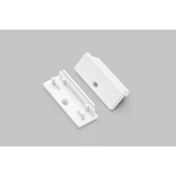Ender 1 stk. Endestykke WIDE24 - Med hull, hvit