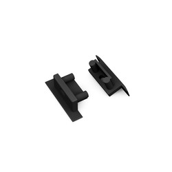 Ender 1 stk. Endestykke BEGTIN12 GEN2 SQ - Med hull, svart