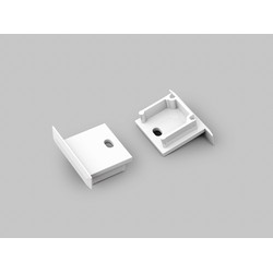 Ender 1 stk. Endestykke SMART-IN16-BC3 - Med hull, hvit