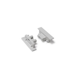Ender 1 stk. Endestykke GROOVE10 GEN2 SQ - Med hull, grå