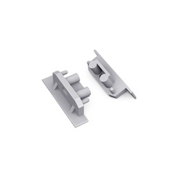 Ender 1 stk. Endestykke GROOVE10 GEN2 SQ - Med hull, sølvfarget