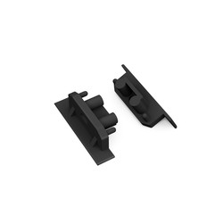 Ender 1 stk. Endestykke GROOVE10 GEN2 SQ - Med hull, svart