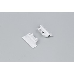 Ender 1 stk. Endestykke GROOVE10.V2 - Med hull, hvit