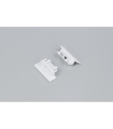 1 stk. Endestykke GROOVE10.V2 - Med hull, hvit 1 stk. Endestykke GROOVE10.V2 - Med hull, hvit