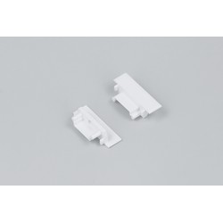 Ender 1 stk. Endestykke GROOVE14.V2 - Med hull, hvit