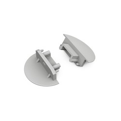 Ender 1 stk. Endeavslutning GROOVE14 GEN2 - Med hull, grå