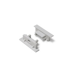 Ender 1 stk. Endestykke GROOVE14 GEN2 SQ - Med hull, grå