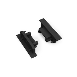 Ender 1 stk. Endestykke GROOVE14 GEN2 SQ - Med hull, svart