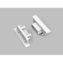 Ender 1 stk. Endestykke GROOVE14 GEN2 SQ - Med hull, hvit