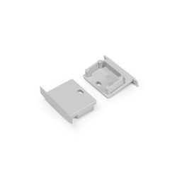 Ender 1 stk. Endestykke LINEA-IN20 - Med hull, grå