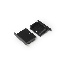 Ender 1 stk. Endestykke LINEA-IN20 - Med hull, svart