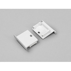 Ender 1 stk. Endestykke LINEA-IN20 - Med hull, hvit