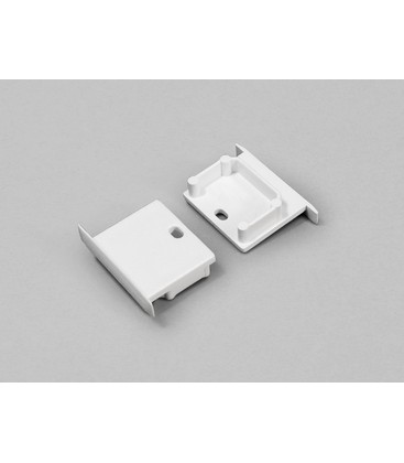 1 stk. Endestykke LINEA-IN20 - Med hull, hvit 1 stk. Endestykke LINEA-IN20 - Med hull, hvit