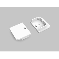 Ender 1 stk. Endestykke LINEA-IN20 TRIMLESS - Med hull, hvit