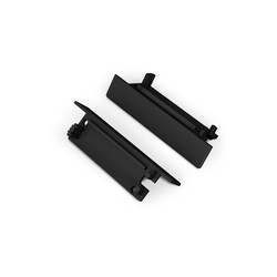 Ender 1 stk. Endestykke FLAT8 - Med hull, svart