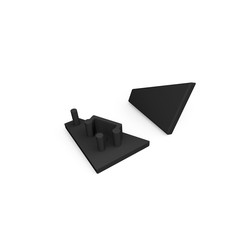 Ender 1 stk. Endestykke CORNER10 GEN2 - Svart