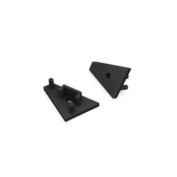 Ender 1 stk. Endestykke CORNER10 GEN2 - Med hull, svart