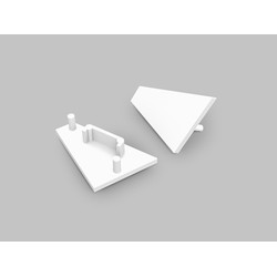 Alu / PVC profiler 1 stk. Endestykke CORNER14 GEN2 - Hvit