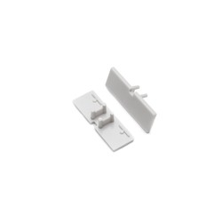 Alu / PVC profiler 1 stk. Endestykke BACK10 - Med hull, grå